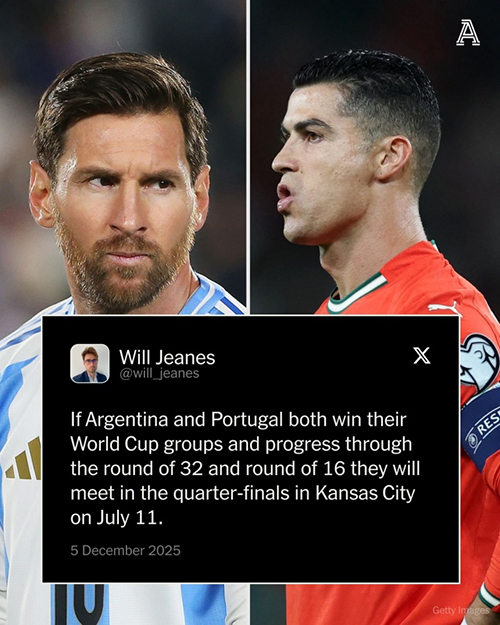 阿根廷葡萄牙若小组头名出线,<a href=/mingxingqiuyuan/zuqiubs/119.html target=_blank class=infotextkey>梅西</a>C罗1/4决赛将提前相遇